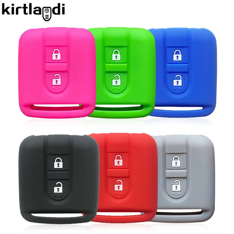 Silicone Key Cover for Nissan Tiida X-Trail Pathfinder Navara Qashqai Primera p12 Kashkay J10 2Butto