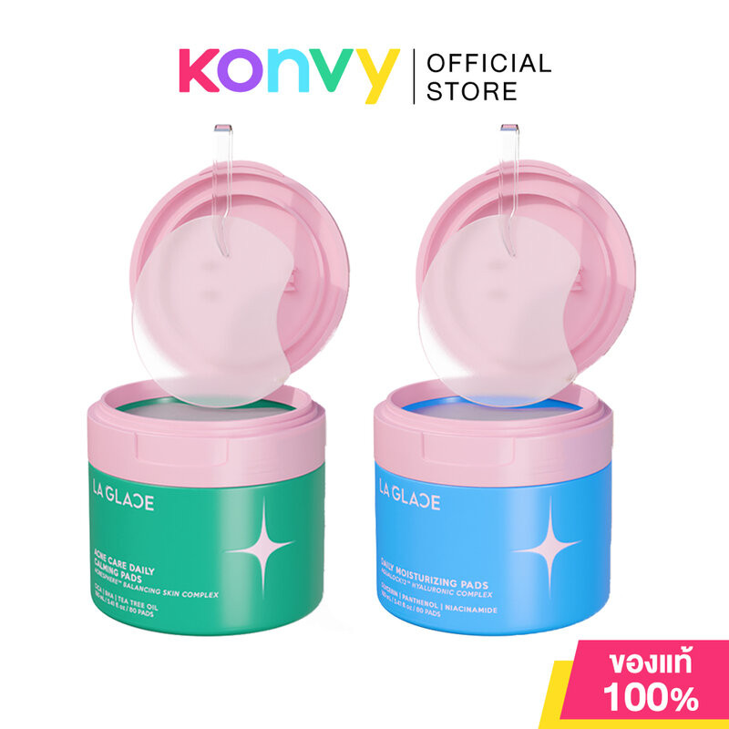 LA GLACE Pads ลากลาส โทนเนอร์แพด 160ml (Acne Care/Moisturizing)