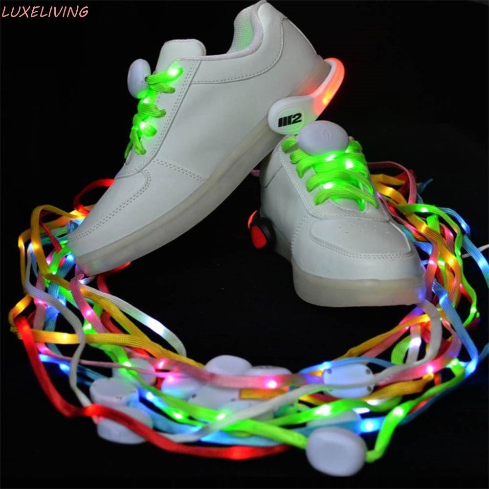 Luxeliving Led Shoelaces Cool Creative รองเท้ากีฬาตกแต่ง Shoestrings Luminous Cross Braiding Strap