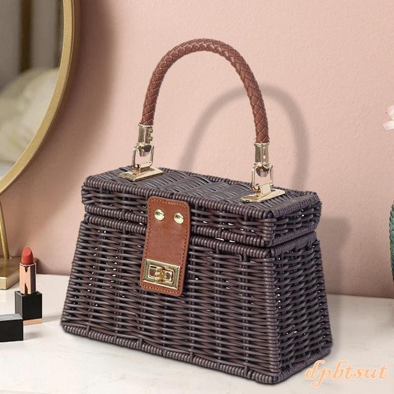 [dpbtsut] กระเป๋าผ้าทอสําหรับผู้หญิงกระเป๋าถือ Boho Bag Lady Trend ราคา ถูกที่สุด ดีลบีเคเค แกลเลอรีภาพที่ 8