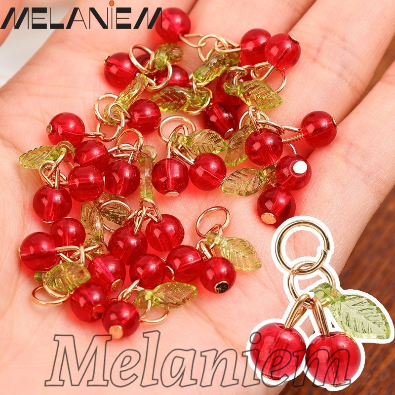 เครื่องประดับ ทําเอง เชอร์รี่สีแดง - จี้ผลไม้อะครีลิคแก้ว - ของขวัญเสน่ห์ตลก - การ์ตูน, น่ารัก - สําหรับต่างหู, สร้อยคอ, สร้อยข้อมือทํา