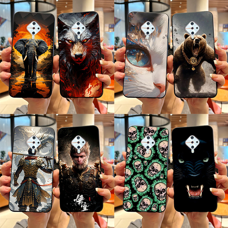 เคสโทรศัพท์สําหรับ Vivo S1 Pro Vivo 1920 ปลอกหรูหรา Black Myth Wukong ทาสีซิลิโคนกันกระแทกนุ่มปกหลัง