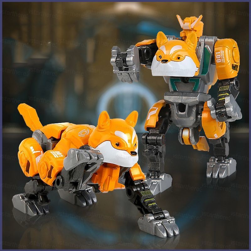 Ye Steel alloy deformation robot dog dog triad transformation warrior robot Action Figure Model Doll