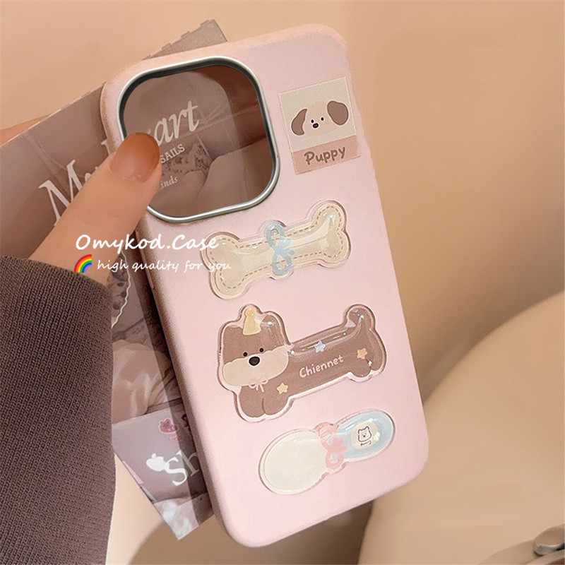 3dตุ๊กตาปลอกสําหรับredmi A3 A1 13 12 10 14C 13C 12C 10C 9A 9C 9 หมายเหตุ 13 12 11 10 9 9s Pro Plus Xiaomi 11 Liteเคสโทรศัพท์INSลูกสุนัขน่ารักสีชมพูอะคริลิคตุ๊กตาAnti Dropกันกระแทก
