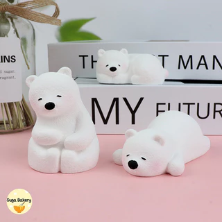 SUGA พร้อมส่ง แม่พิมพ์ซิลิโคน ลายหมีขั้วโลก แม่พิมพ์สำหรับขนม พิมพ์วุ้น พิมพ์ช๊อคโกแลต เจลลี่ พุดดิ้ง พิมพ์สบู่ SUR311