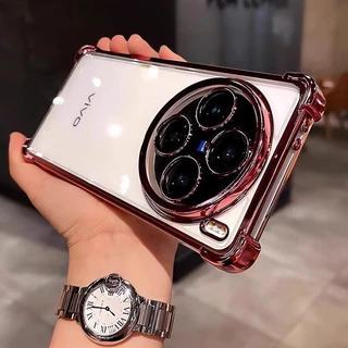 ปลอกสําหรับ Vivo X300 X200 X100 Pro X200Pro X300Pro X300FE X300S 5GชุบซิลิโคนTPUนุ่มกันกระแทกใสนุ่มเคสโทรศัพท์ป้องกันการตกเต็มปกหลัง