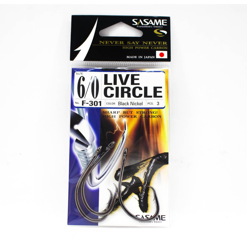 Sasame F-301 Live Circle Bait Hook ขนาด 6/0 (4408)