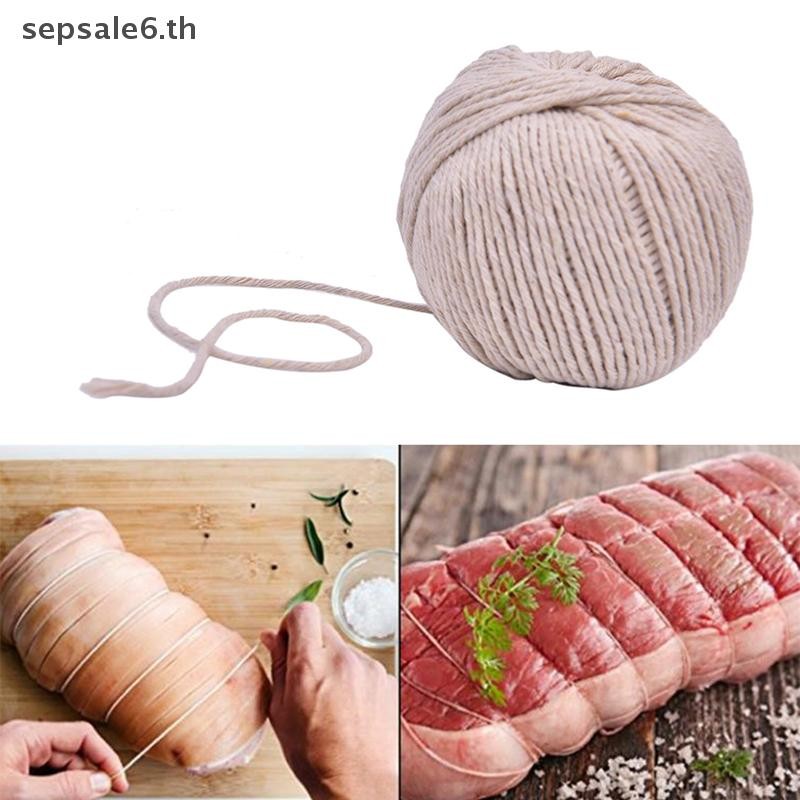[HOT] เครื่องมือทําอาหาร Cotton Twine Meat สายบาร์บีคิวเนื้อไส้กรอกผูกเชือก {th}