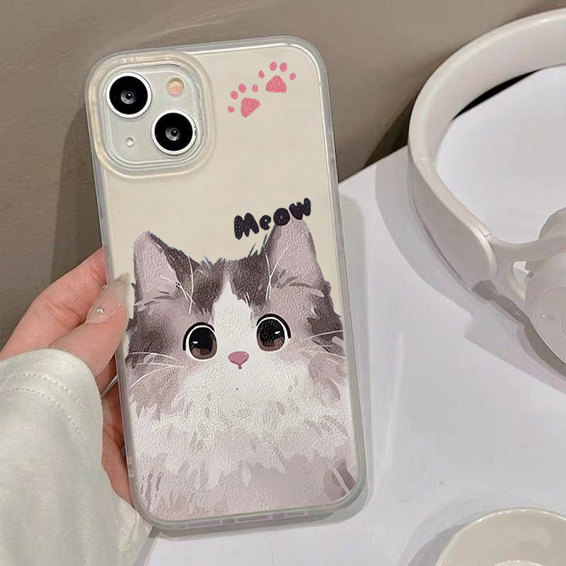 🔥ส่งจากไทย🔥 เคสไอโฟน11 แมวดำ เคสโทรศัพท์ โปร่งแสง For iPhone 11 12 13 14 15 16 Pro Max X XS 7 8 Plus XR 7P เคส กันกระแทก - รูปที่ 6