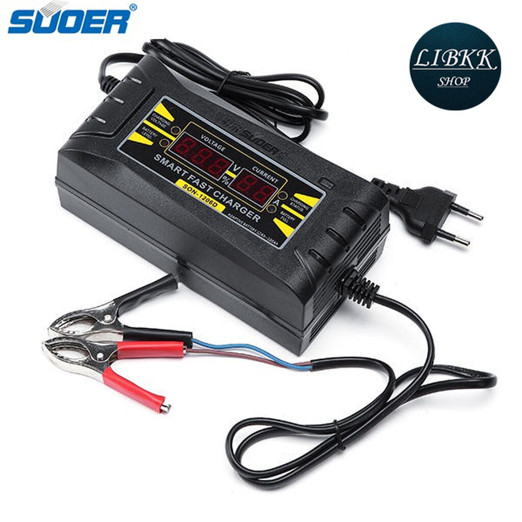 Suoer(ซูเออร์) SON-1206D ที่ชาร์ตรถยนต์ มอเตอร์ไซค์ 12V6A SUOER SON-1206D