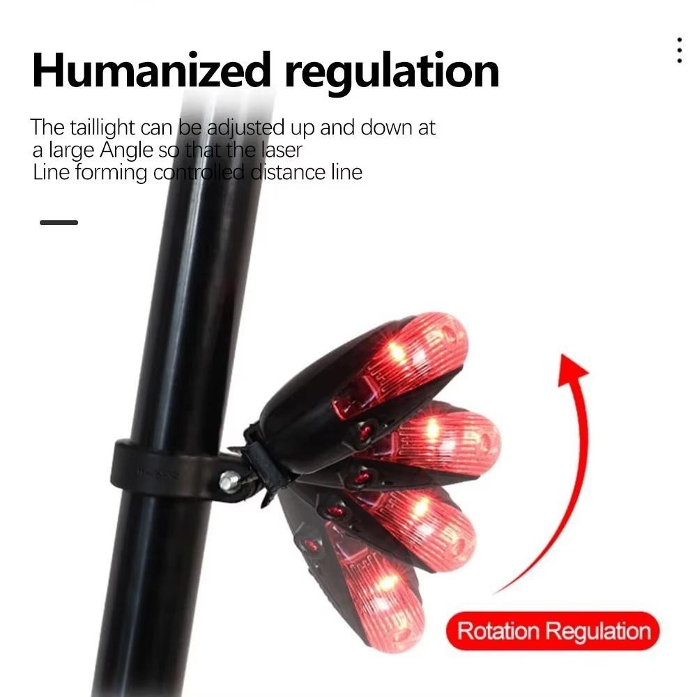 Confianza จักรยานไฟท้ายติดตั้งง่ายคําเตือนความปลอดภัยไฟท้ายจักรยานมุมกว้างความสว่างหลายโหมด LED ไฟกลางคืนอุปกรณ์เสริมจักรยาน - รูปที่ 3