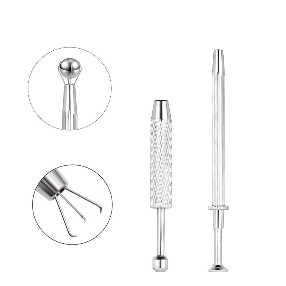 1pc เจาะ Ball Grabber เครื่องมือ Pick Up เครื่องมือ 4 Prongs Quad Prong Push-in เข็มฉีดยาประเภท Ball Catcher เจาะเครื่องมือ