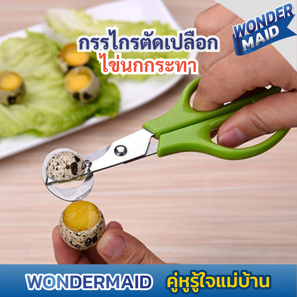 ✨ Wondermaid ✨ กรรไกรตัดเปลือกไข่นกกระทา กรรไกรตัดไข่ สแตนเลส ด้ามจับถนัดมือ ตัดไข่ได้ง่าย สะดวกในการใช้งาน