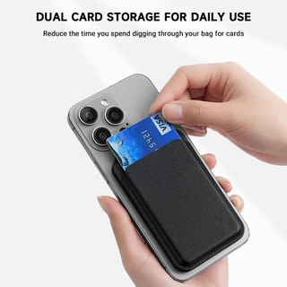 Magnetic ที่ใส่บัตร 2 in 1 ที่ใส่บัตร For iPhone ที่วางโทรศัพท์มือถืออเนกประสงค์ พกพาสะดวก จอแนวตั้งและแนวนอน มั่นคง