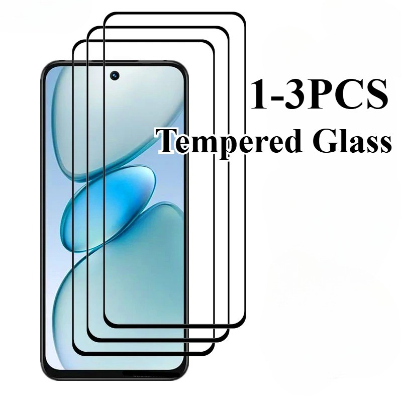 1-3Pcs Full Cover HD Black Edgeฟิล์มกระจกนิรภัยสําหรับHuawei Y Max Y9s Y9a Y9 Y8s Y8p Y7p Y7a Y7 Y6s