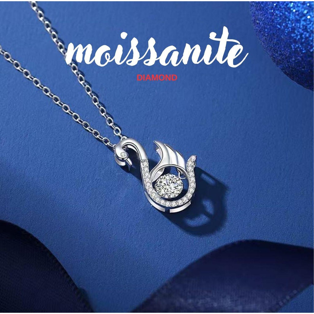 HQ Diamond Moissanite สร้อยคอ Silver S925, 0.5Carat, Kaluung Angas