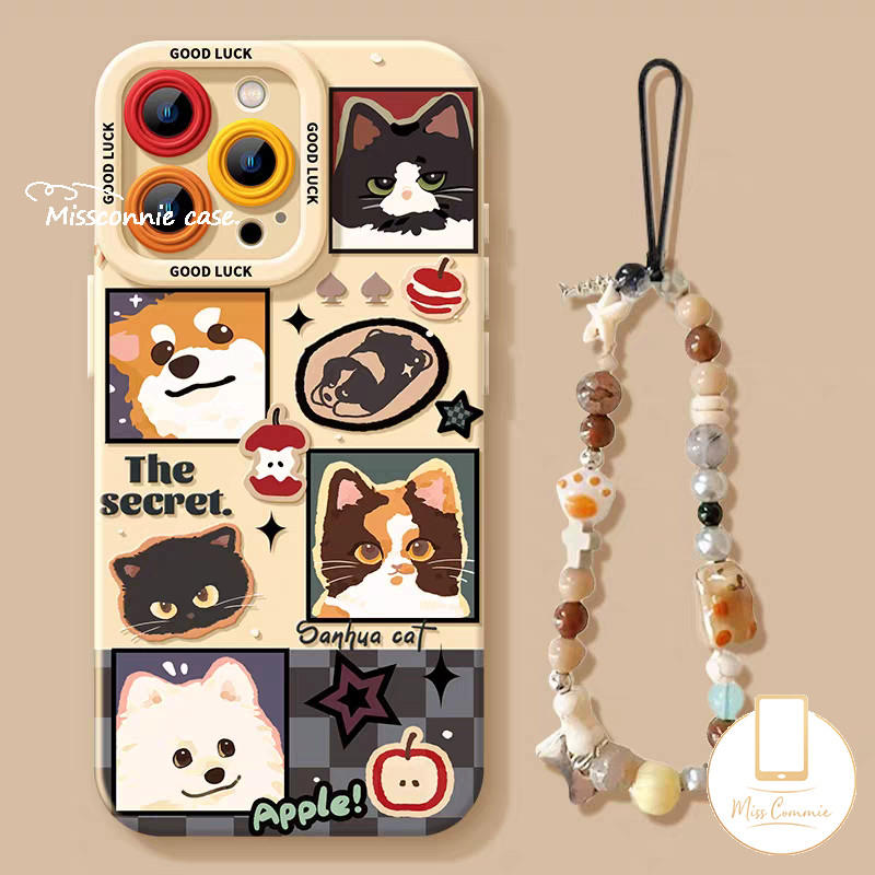 สําหรับRedmi 12 13X 10 13C 12C 10C 14C A3 9A 10A 13 9T 9C NFCหมายเหตุ11S 9 13 11 14 10 8 12 10s Pro Max Poco C65 C75 M3 M6 X6 X3 ลูกสุนัขPraffiti สร้อยข้อมือแมว เคสคู่รัก