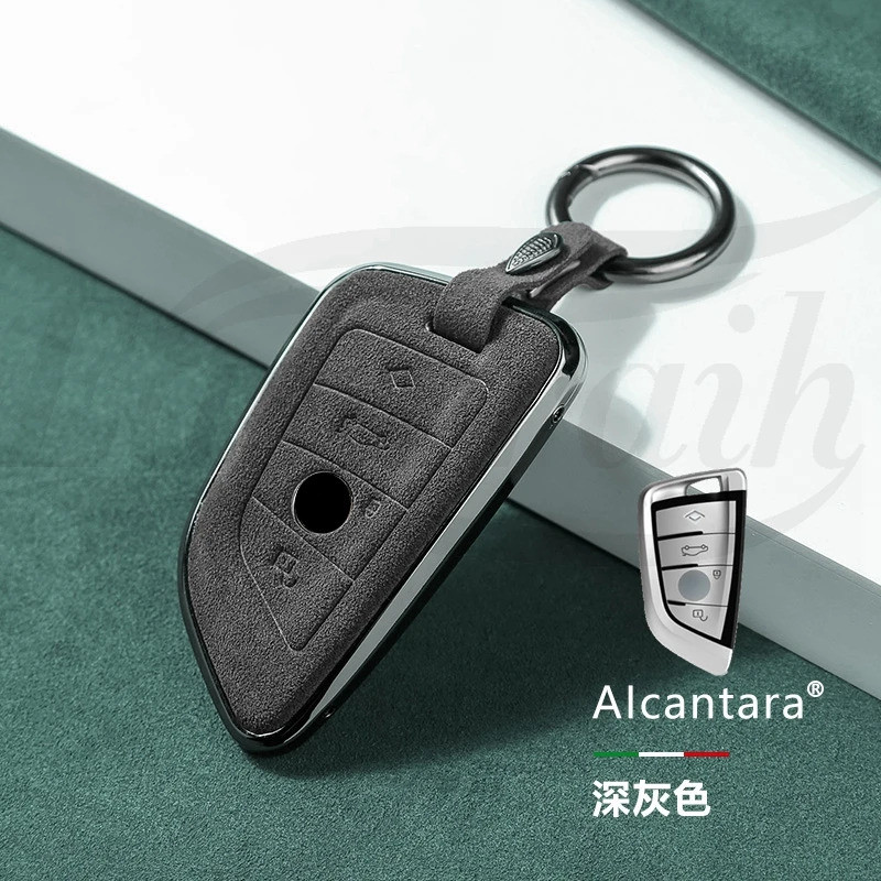 Car Suede Key Case Cover Holder Chain For BMW G20 G30 X1 X3 X4 X5 G05 X6 F20 G21 f40 f80 35i 3 5 7 C