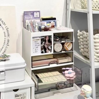 ลิ้นชักกล่องเก็บโต๊ะนักเรียนเครื่องเขียนเครื่องสำอางวัตถุขนา…