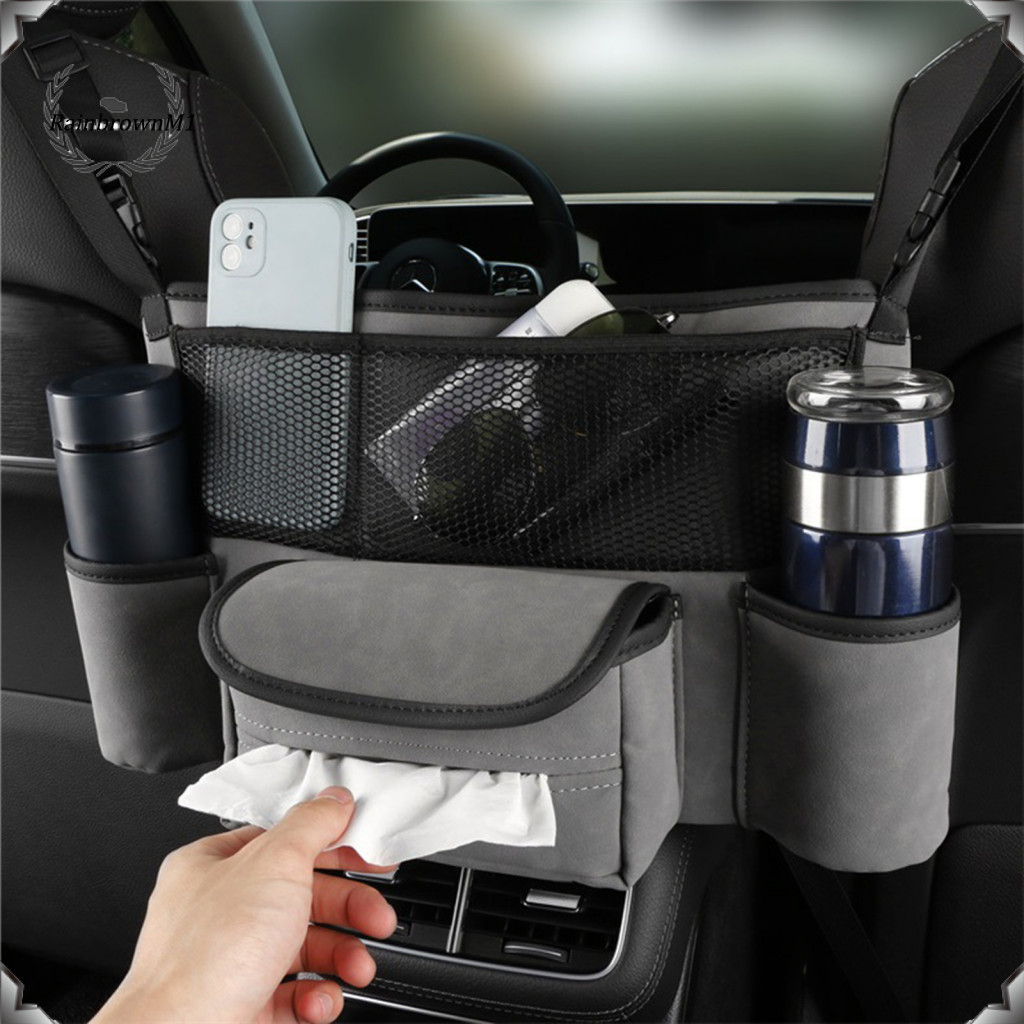 [Rm] กระเป๋าด้านหลังรถอเนกประสงค์สําหรับรถยนต์จัดเก็บแขวนกระเป๋าออแกไนเซอร์ผู้ถือความชื้น