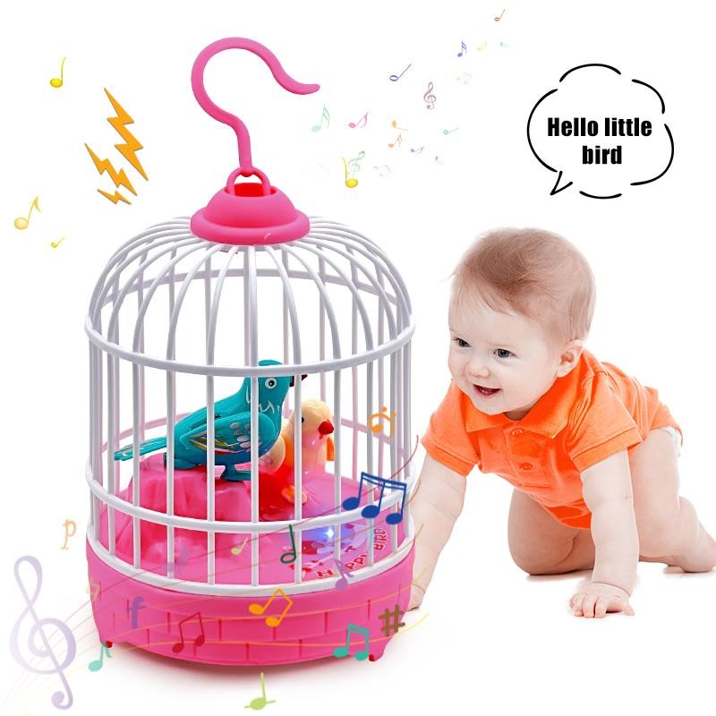 DOUBLE SIX BIRD CAGE SOUND LIGHT BIRD CAGE SENSOR SOUND CHIPPING LIGHT