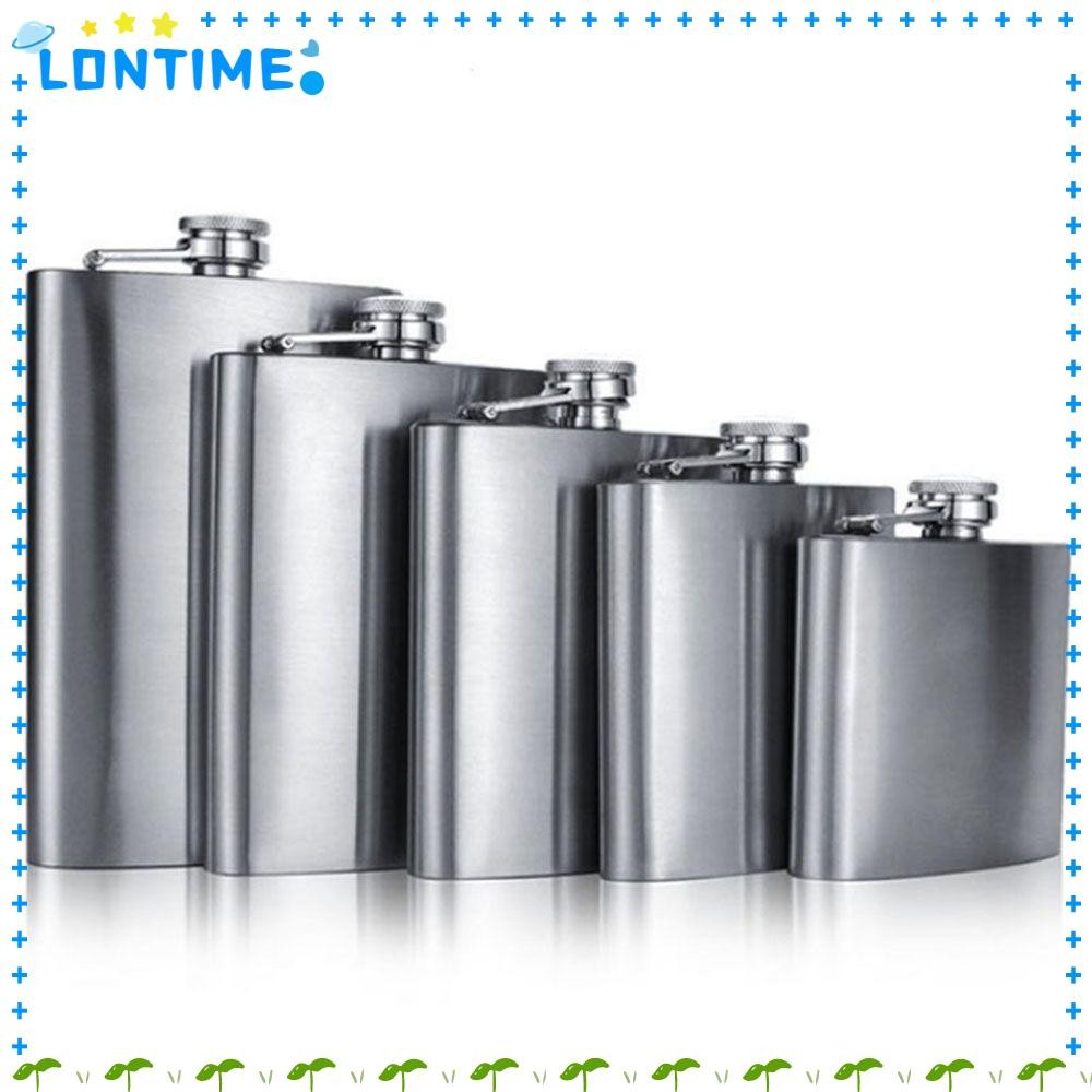 LONTIME ขวดเหล้า, สแตนเลส Leakproof Hip Flask, คุณภาพสูงสะดวกแบบพกพาคอนเทนเนอร์ Whisky Flagon กลางแจ้ง