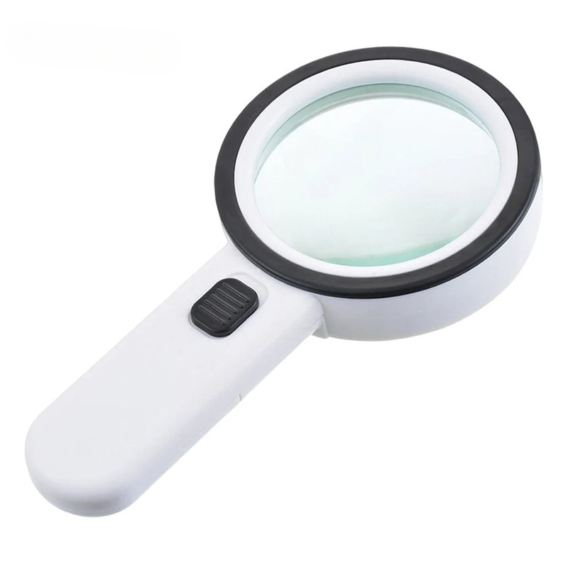 แว่นขยายพร้อมไฟ, แว่นขยายขนาดใหญ่แบบมือถือ 30X พร้อมแว่นขยายแบบมีไฟ LED 12 ดวง, สําหรับเหรียญตรวจสอบ