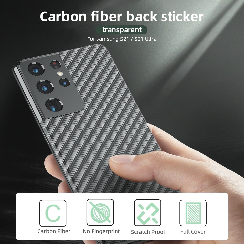 Carbon Fiber ฟิล์มกันรอย For iPhone 13 11 16 14 15 Pro Max 12  Mini XR X Xs Max 7 8 Plus 6s SE ฟิล์มกระจกกันรอยนิ้วมือ - รูปที่ 5