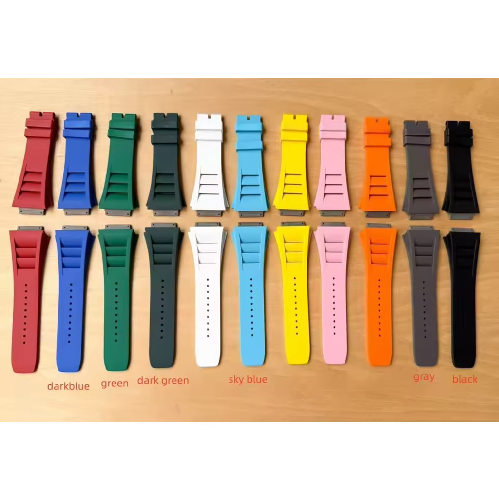 TOP สายนาฬิกายาง Fluoro Richard Watch Mille Strap RM030 035 RM055 FKM