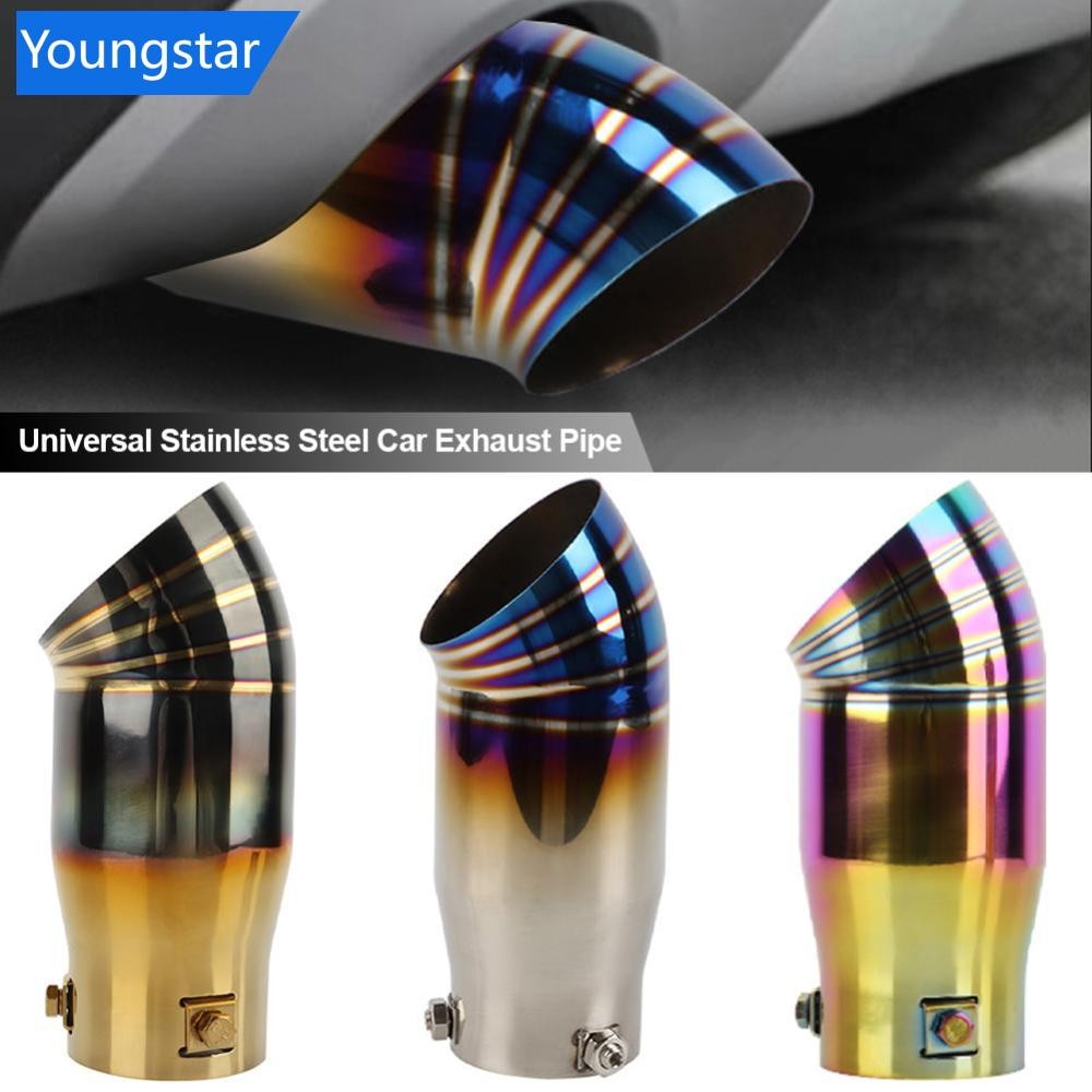 FFY 63 มม.สแตนเลสท่อไอเสียรถยนต์ด้านหลังเสียงรบกวน Canceller Muffler End Tail ท่อ Outlet Tailpipe