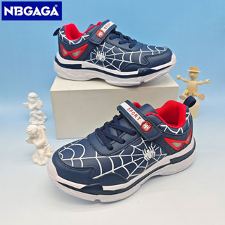 NBGAGA ยี่ห้อ 3-15 ปีรองเท้าเด็กผู้ชาย, PU หนัง Spider-Man ก…