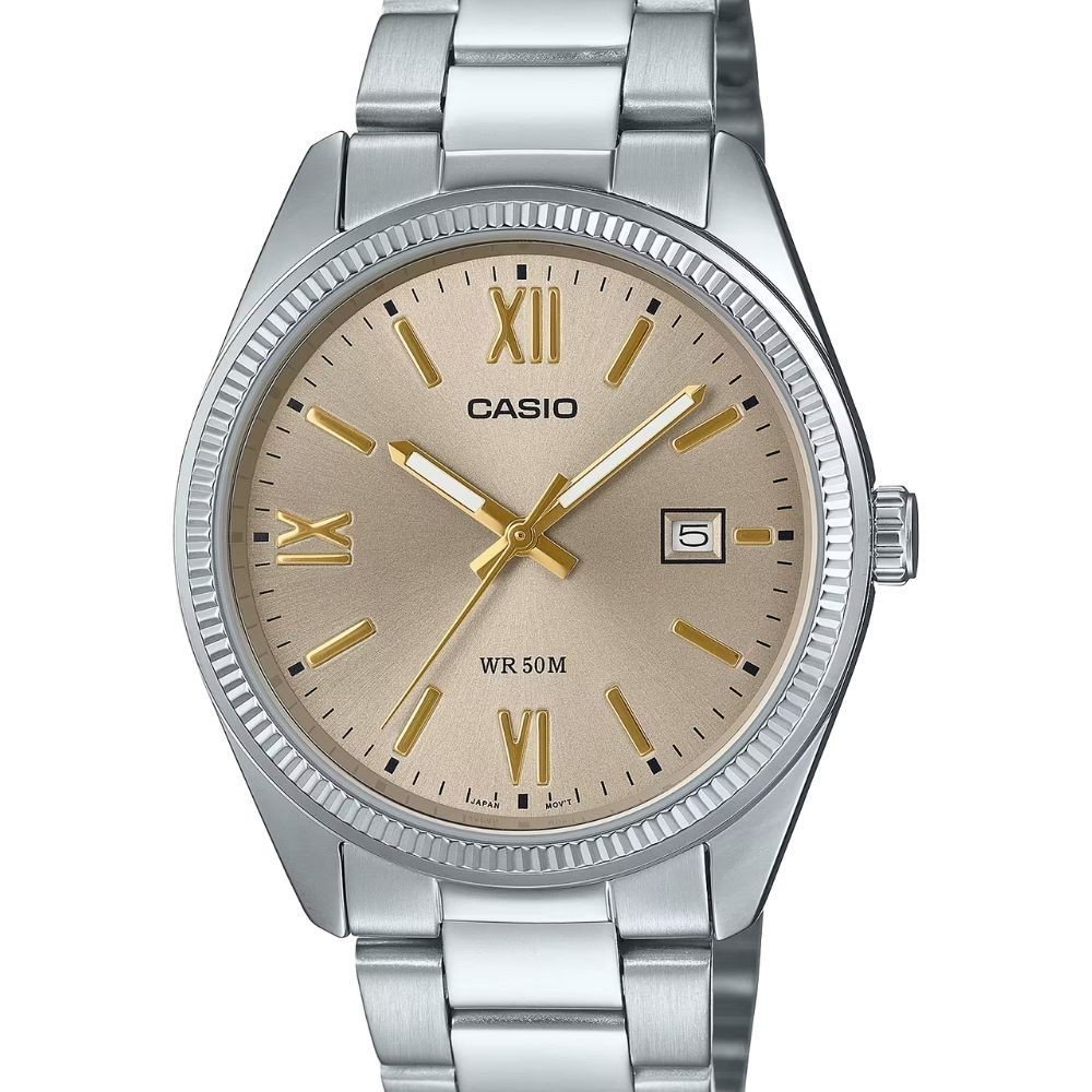 CASIO นาฬิกาข้อมือ CASIO รุ่น MTP-1302DD-9AVDF สายสเตนเลสสตีล  สีทอง