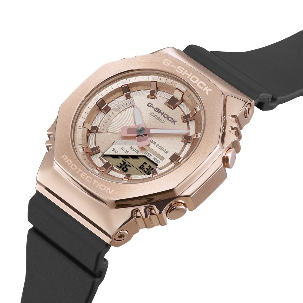 CASIO นาฬิกาข้อมือผู้หญิง G-SHOCK MID-TIER รุ่น GM-S2100PG-1A4DR วัสดุเรซิ่น สีพิงค์โกลด์