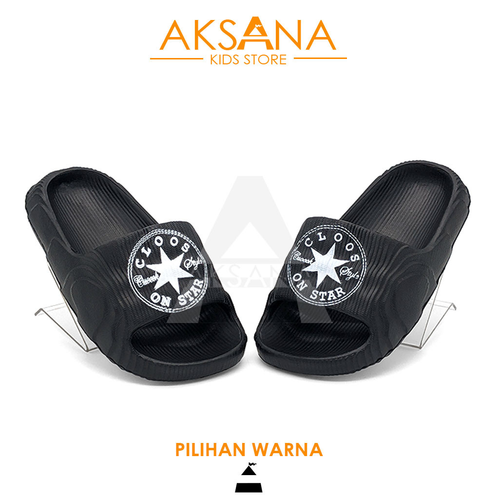 Aksana Kids Store - รองเท้าแตะล็อปเด็ก ไซส์ 30 - 35 / รองเท้าแตะส้นแบนรุ่นใหม่ล่าสุด / รองเท้าแตะวัส