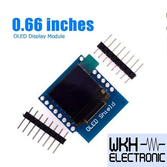 EWR27 OLED 0.66 INCH 64X48 I2C SHIELD สําหรับ WEMOS D1 PRO MINI