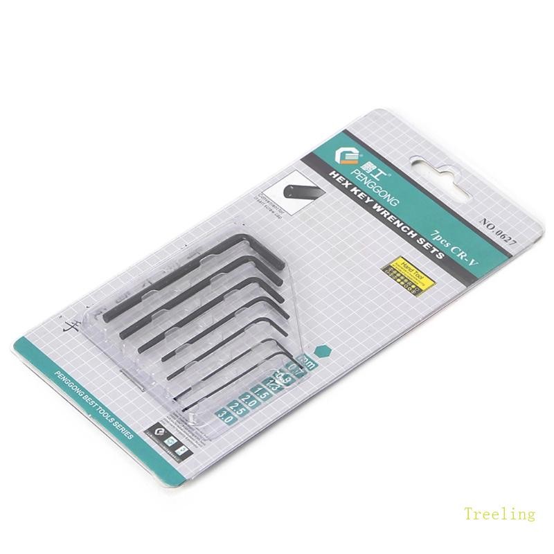 7 Pcs 0.7mm-3mm Mini Micro Hexagon Hex Allen for Key Set Wrench Screwdriver Tool