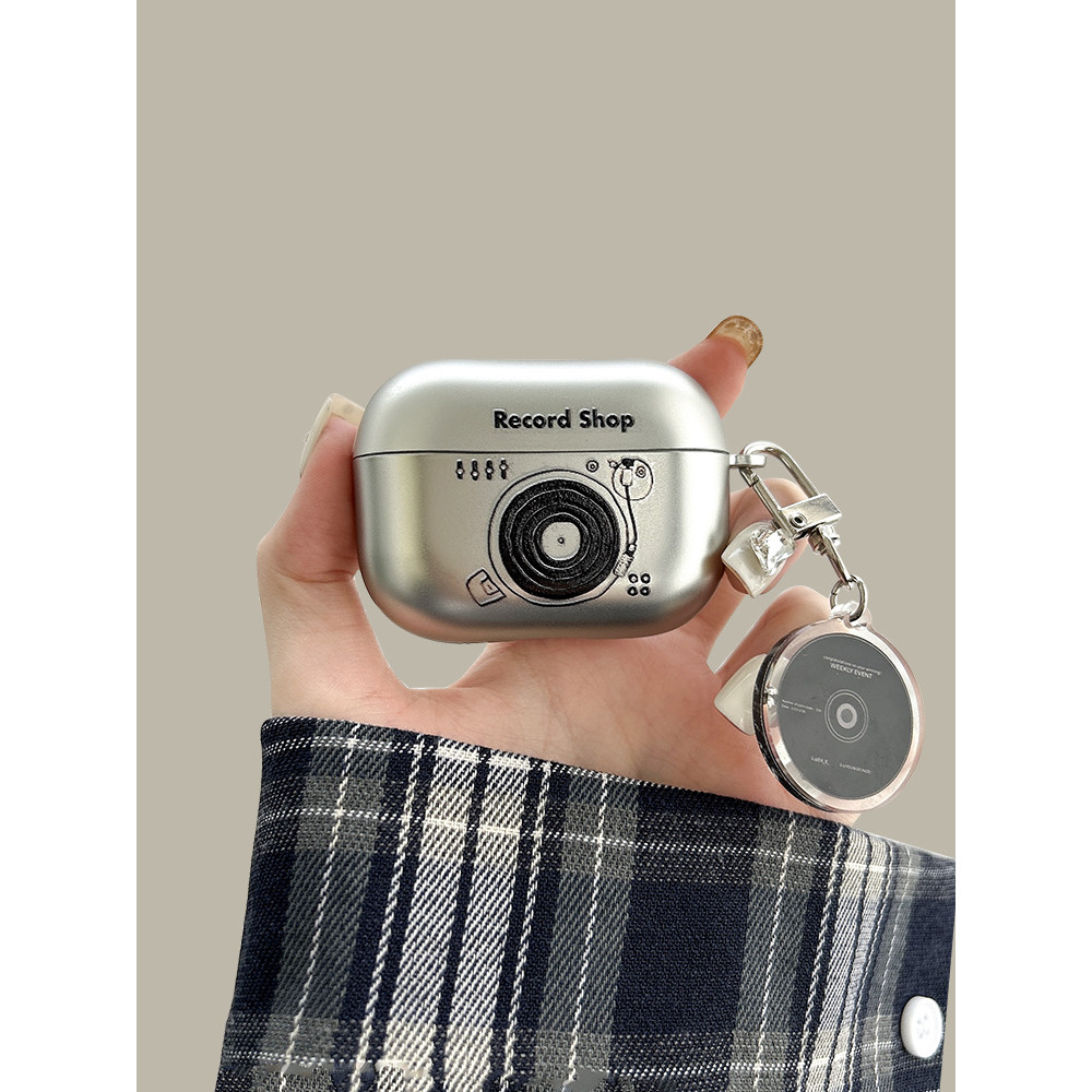 Jane Painting cd Machine airpodspro2 เคสป้องกัน Apple ชุดหูฟังบลูทูธ 2nd Generation 3rd Generation p