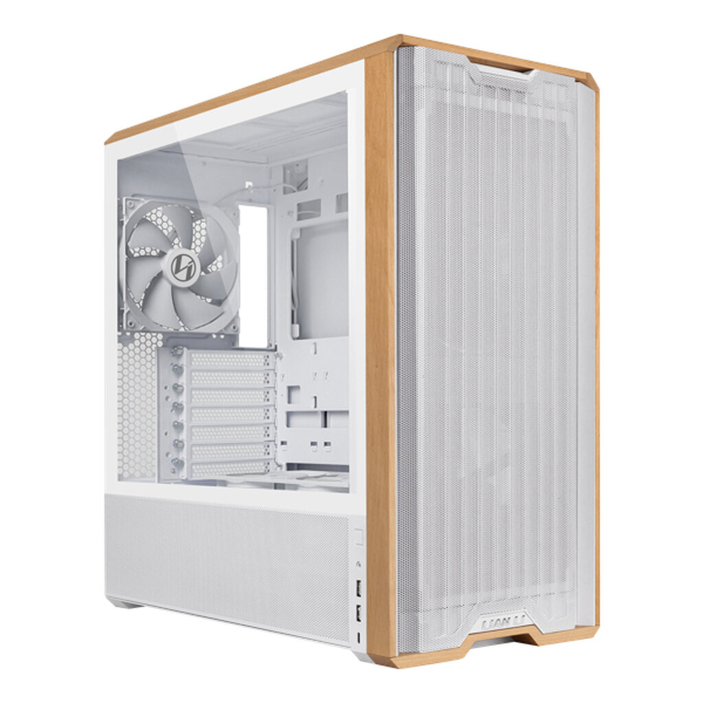 Case LIAN LI LANCOOL 217 White With Wooden Frame E-ATX/EBB Support Mid-Tower ATX