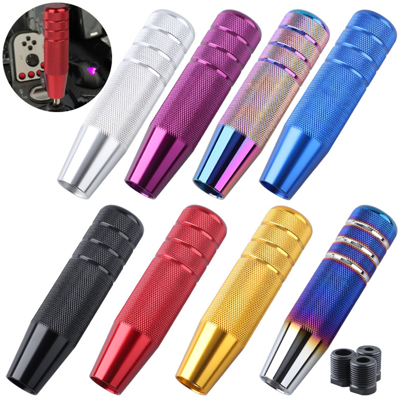 130 มม.Universal Auto JDM Non-Slip Gear Shift Knobเกียร์ธรรมดาอลูมิเนียม knurled Shifter Lever Knob