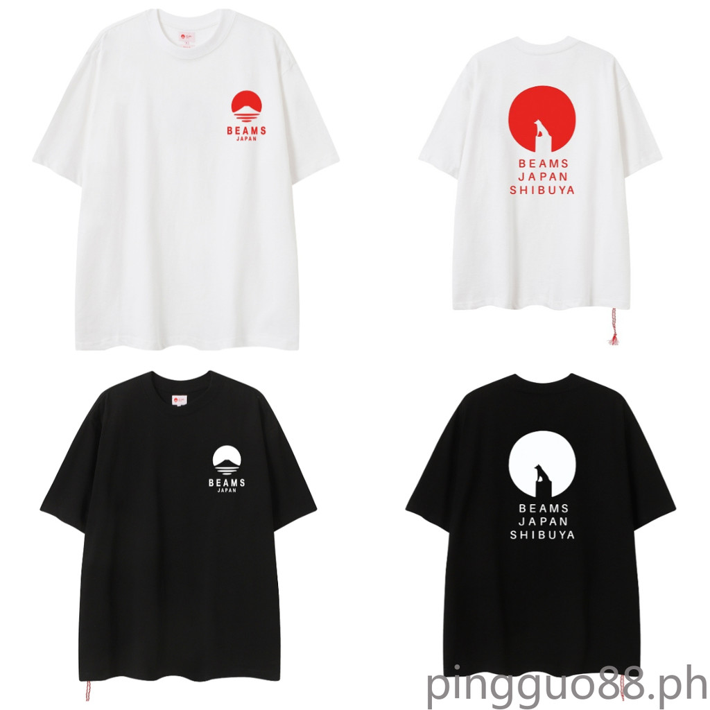 Red String Series เสื้อยืดแขนสั้นพิมพ์ลายหมาป่าผู้ชายผู้หญิงลําลองหลวม