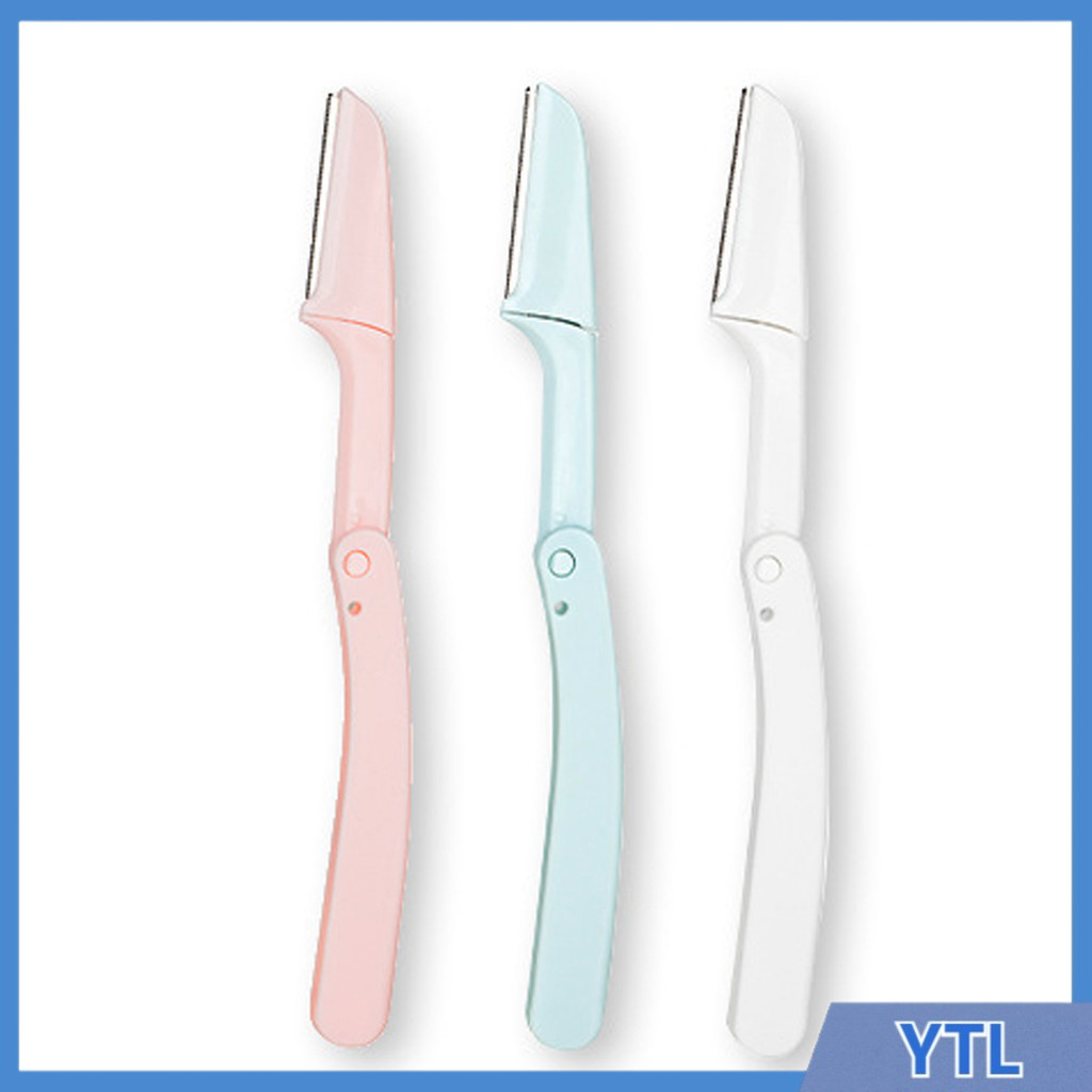 ชุดสร้างคิ้ว 3 ชิ้นพร้อมการออกแบบแบบพับได้, ปลอดภัยสําหรับผิว,Eyebrow Razor