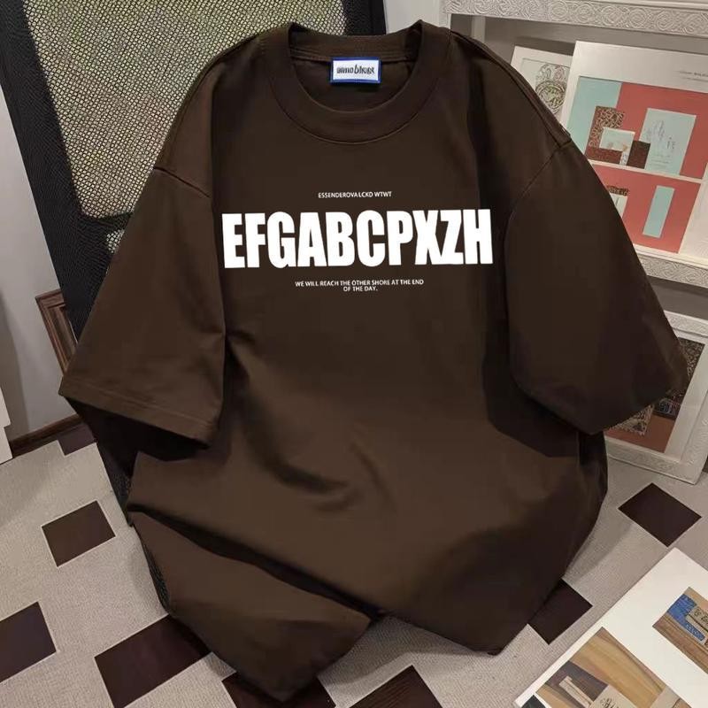 Top.street เสื้อยืด oversize เสื้อ t shirt ผ้าCotton 100%"EFGABCPXZH "คอกลม ทรงหลวม เสื้อยืดคอตตอน แฟชั่น เสื้อคู่รัก