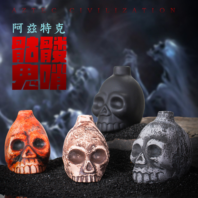 Aztec Death Whistle Aztec Death Whistle Prank ฮาโลวีนชาติพันธุ์เครื่องดนตรี