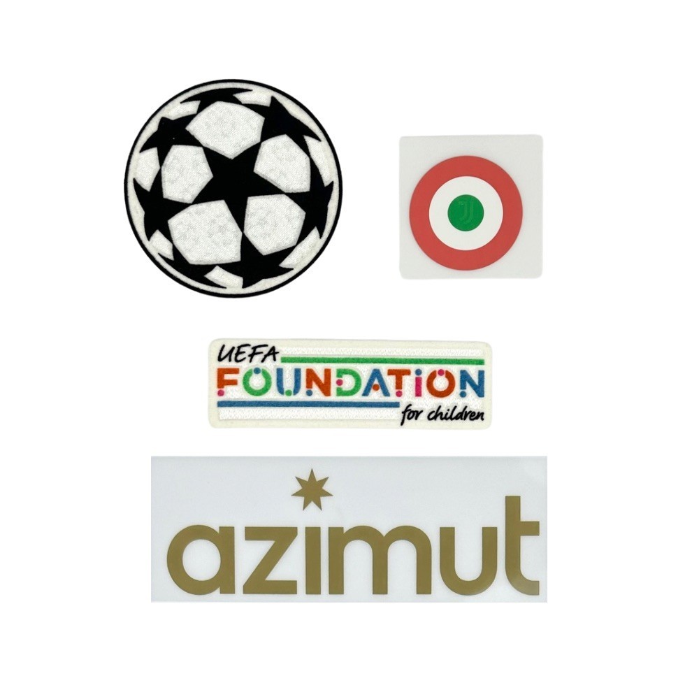 OFFICIAL Juventus 3rd 2024-25 UCL แพทช์ + ปลอก Sponsor