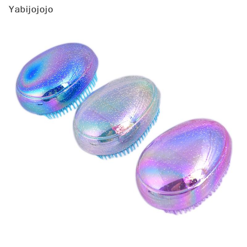 Yabijojojo แปรงผมหวีไข่ทรงกลมเครื่องมือจัดแต่งทรงผมนุ่มแปรงผม Detangling หวีใหม่