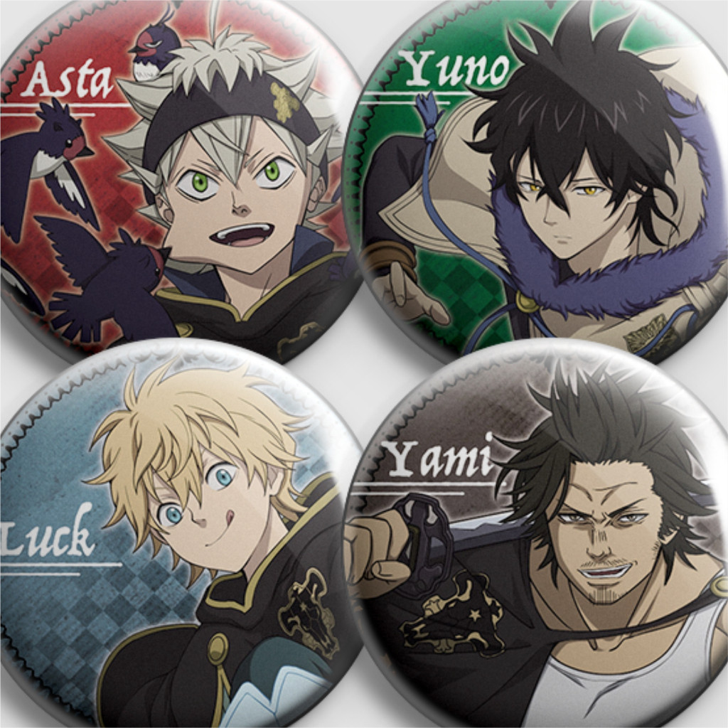 [ PIN ] Black Clover Pin Kingdoms Knight - ขนาดใหญ่ 58 มม. - เข็มกลัดอนิเมะทรงกลม