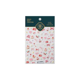 [Meow.sensei] magico Moji Tietsu Cartoon Relief Finger Sticker Pro Frosted Thin Shore Sticker TS-3814 Strawberry Mousse