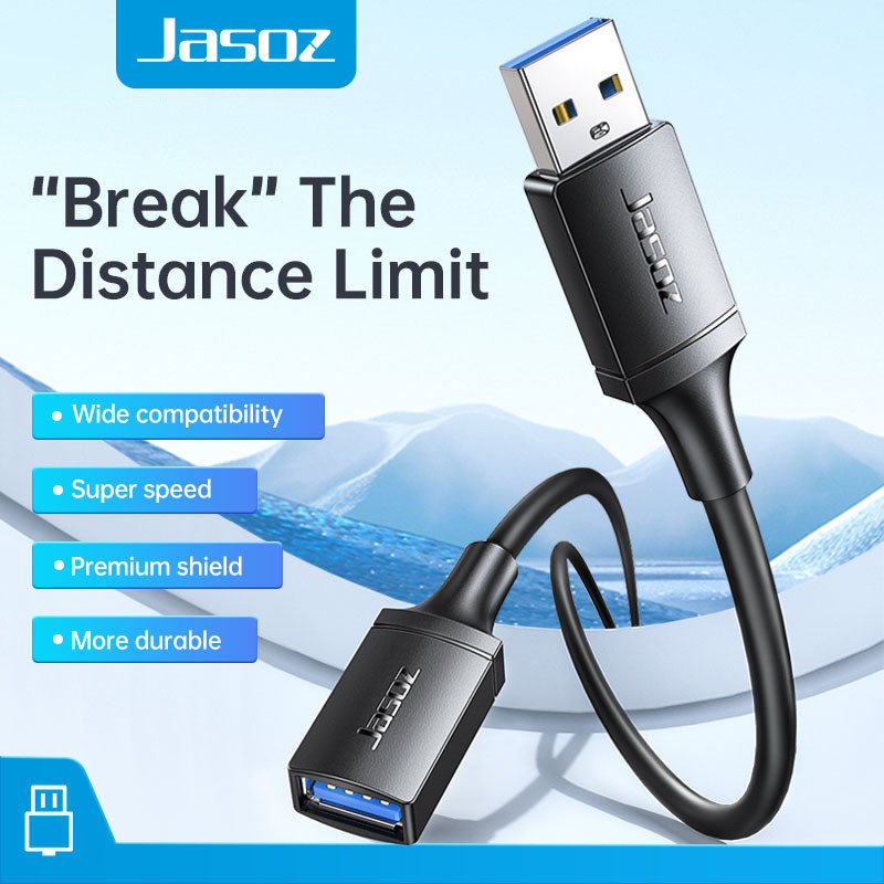 Jasoz USB 3.0 Extension Cable 5Gbps Male A to Female A Adapter for Hard Drive TV Xbox Laptop
