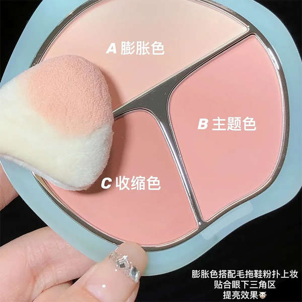 karon beauty lovepotion Tri-color Blush Palette 2024 ใหม่ไฮไลท์ 3-in-1 Authentic Nude Makeup Natural