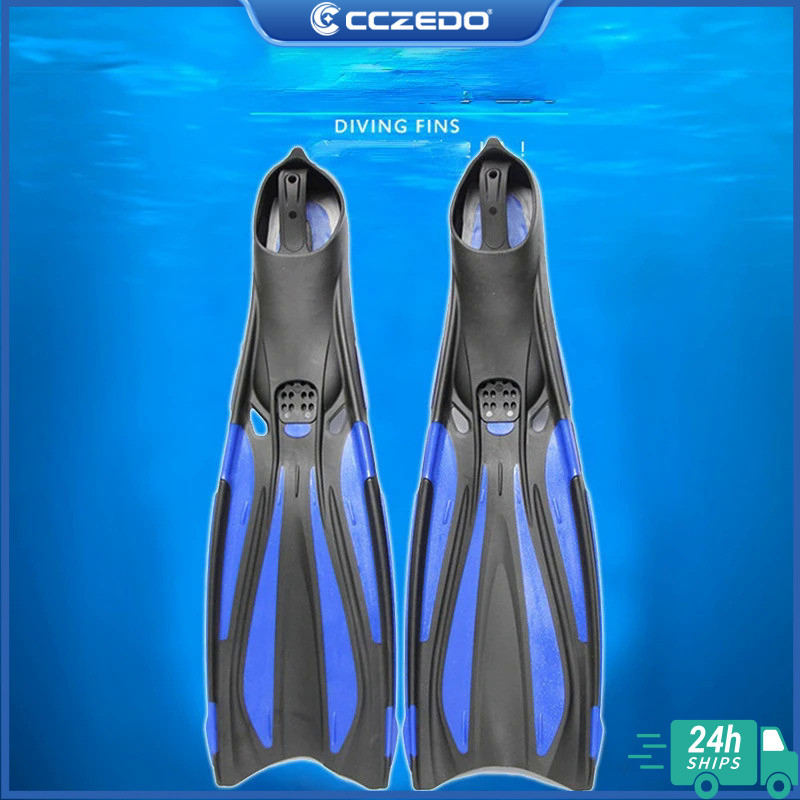 Cczedo ยาวดําน้ํา Fins Professional ลื่นสบายดําน้ํา Fins Unisex ฟรีดําน้ําว่ายน้ํา Fins ดําน้ําอุปกรณ์ว่ายน้ําสําหรับผู้ใหญ่